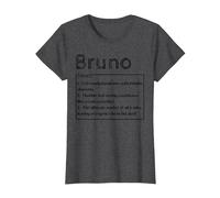 Prénom Bruno Signification Définition Garçon Personnalisé Sarcasm T-Shirt, Femme, Chiné Foncé, 3XL