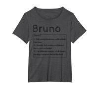 Prénom Bruno Signification Définition Garçon Personnalisé Sarcasm T-Shirt, Femme Grandes Tailles, Chiné Foncé, 6X