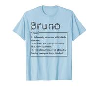Prénom Bruno Signification Définition Garçon Personnalisé Sarcasm T-Shirt, Homme, Bleu Céleste, 3XL