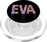 Prénom EVA Flowery Girl Fleurs personnalisées Anniversaire Floral PopSockets PopGrip pour MagSafe