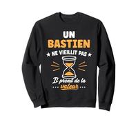 Prénom Humour Bastien ne vieillit Pas Drole Rigolo Bastien Sweatshirt
