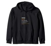 Prénom James personnalisé avec Inscription « Man Definition Name » Sweat à Capuche
