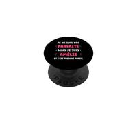 Prénom Je ne suis Pas Parfaite mais Je suis Amélie PopSockets PopGrip Adhésif