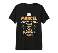 Prénom Marcel ne vieillit Pas Drole Humour Marcel T-Shirt Haut de Gamme