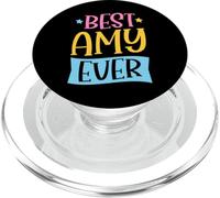 Prénom personnalisé Best Amy Ever Matching PopSockets PopGrip pour MagSafe