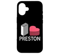 Prénom personnalisé I Love Preston Coque pour iPhone 16