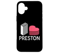 Prénom personnalisé I Love Preston Coque pour iPhone 16 Plus