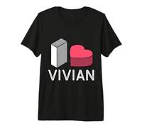 Prénom personnalisé I Love Vivian T-Shirt Haut de Gamme