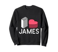 Prénom personnalisé James I Love James Sweatshirt