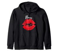 Prénom personnalisé Renee Red Lips Sweat à Capuche