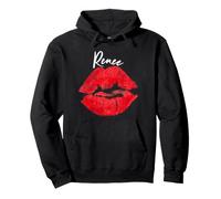Prénom personnalisé Renee Red Lips Sweat à Capuche