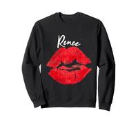 Prénom personnalisé Renee Red Lips Sweatshirt