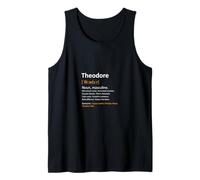 Prénom Theodore Message personnalisé Man Definition Name Débardeur