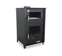 PRENSA STOVE - Poêle à Bois avec Four Modèle ETNA 13 kW - Four en Brique Réfractaire avec Thermomètre - Acier 4 mm - Sortie Supérieure - Norme ECODESIGN 2022