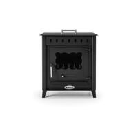 PRENSA Stove - Poêle à Bois avec Petit Four TIMANFAYA 1 - 12,6 KW - Acier 4 mm - Sortie Arrière - ECODESIGN 2022 - Format Moyen