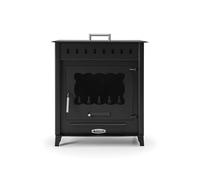 PRENSA Stove - Poêle à Bois avec Petit Four TIMANFAYA 2 - 14,3 KW - Acier 4 mm - Sortie Arrière - ECODESIGN 2022 - Idéal pour Grands espaces