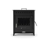 PRENSA Stove - Poêle à Bois Grand Modèle VESUBIO 2 avec Four et Porte Latérale - 14,3 KW - Acier 4 mm - Sortie Arrière - ECODESIGN 2022