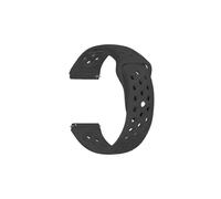 Preo Pwatch S2 Strap with Holes, Dual Color Silicone, Black Dark Gray