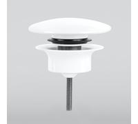 preotec Bonde de vidage obturable pour siphon gain de place extra plat, avec cache en céramique, PR2200CWG,