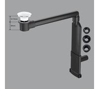 preotec Siphon gain de place de meuble pour vasque/lavabo et plan de toilette de jusqu’à 1 cm,, PR2000+PR2400WG#NEW,