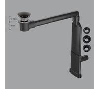 preotec Siphon gain de place de meuble pour vasque/lavabo et plan de toilette de jusqu’à 1 cm,, PR2000+PR2400BB#NEW,