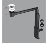 preotec Siphon gain de place de meuble pour vasque/lavabo et plan de toilette de jusqu’à 4 cm,, PR2000+PR2001+PR2100CWG#NEW,