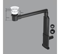 preotec Siphon gain de place de meuble pour vasque/lavabo et plan de toilette de jusqu’à 4 cm,, PR2000+PR2001+PR2300WG#NEW,