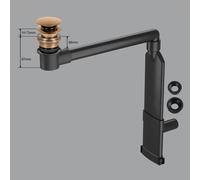 preotec Siphon gain de place de meuble pour vasque/lavabo et plan de toilette de jusqu’à 4 cm,, PR2000+PR2001+PR2100RB#NEW,