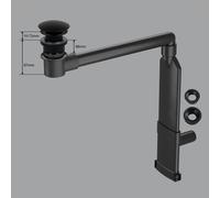 preotec Siphon gain de place de meuble pour vasque/lavabo et plan de toilette de jusqu’à 4 cm,, PR2000+PR2001+PR2300BM#NEW,
