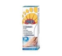 Prep, Crème Déodorant Pieds Crème pour les Pieds Anti-odeurs avec Actif Antibactérien, à Base de Talc, Huile de Son de Riz, Menthol et Aloe Biologique, Effet Rafraîchissant, Format 75 ml