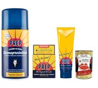 PREP Pack de test - Mousse à raser protectrice pour la peau - Crème riche et crémeuse - Verre de 75 ml - Tube de crème pour la peau - Polpa Italian Gourmet 400 g