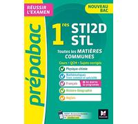 Prépabac 1re STI2D/STL - Toutes les matières communes - Cours et entraînement contrôle continu 2026