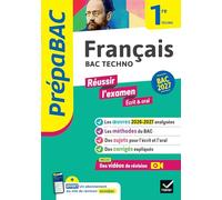 Prépabac - Français 1re technologique Bac de français 2027 (écrit & oral): avec les oeuvres au programme 2026-2027