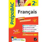 Prépabac - Français 2de Cours, méthodes & entraînement (programme de Seconde) - Séverine Charon - Hatier - broché - Scolaire / Universitaire