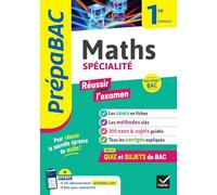 Prépabac Réussir l'examen Maths 1re générale (spécialité) – Cahier épreuve anticipée Bac 2026 – Hatier
