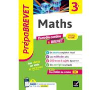 Prépabrevet - Maths 3e - Brevet 2026: cours, méthodes & sujets de brevet corrigés