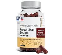 Préparateur Solaire 3en1, 8 Actifs - Active & Prolonge le Bronzage - 2 Mois | Bêta-Carotène, Huile de Bourrache & Cuivre - Hydratation & Antioxydant - Vegan - Beyond Elements