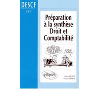 Préparation à la synthèse Droit et Comptabilité - DESCF (UV n°1) - Hervé Jahier - Ellipses - broché - Livre