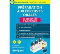 Préparation aux épreuves orales Catégories B et C - Catherine Garcia-Senotier - Studyrama Eds - broché - Scolaire / Universitaire