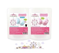 Préparation Barbe à papa rose & bleu