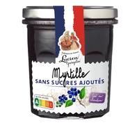 Préparation de fruit Myrtille sans sucre ajouté Lucien Georgelin le pot de 320g NUTRISCORE A