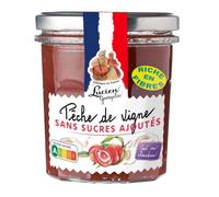 Préparation de fruit Pêche de vigne sans sucre ajouté Lucien Georgelin le bocal de 320g NUTRISCORE A