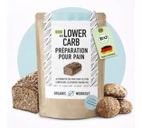 Préparation pour pain bio lower carb - seulement 2,2 g de glucides / 100 g - sans gluten & végane - 350 g | Organic Workout