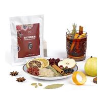 PréParation pour Vin Chaud Festif à L'Orange, Saveur FruitéE, Avec Cannelle Anis éToilé et Clous de Girofle, pour Mocktails Chauds(Rose+Mulberry Flavor(50g))