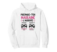 Prépare-toi Marraine J’Arrive 2027 Future Marraine Gamer Sweat à Capuche