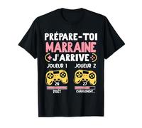 Prépare-toi Marraine J’Arrive 2027 Future Marraine Gamer T-Shirt