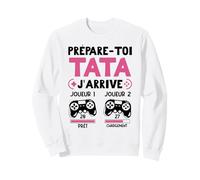 Prépare-Toi Tata Annonce Grossesse Gamer Future Tata 2027 Sweatshirt