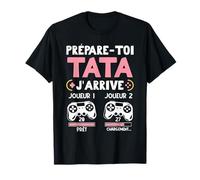 Prépare-Toi Tata Annonce Grossesse Gamer Future Tata 2027 T-Shirt