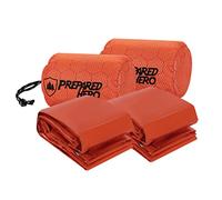 Prepared Hero Sac de couchage d'urgence - Lot de 2 - Sac de couchage d'urgence pour camping, sac de couchage en polyéthylène