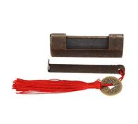 Préparent chinois antique Boulangeur en laiton vintage Vintage Horizontal pour armoire Boîte à bijoux Boîtes-x Wine Boîtes de cadran 1.7 pouces Ornement d'espacement à la rouille